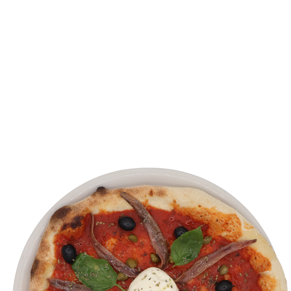 Home pizza burrata